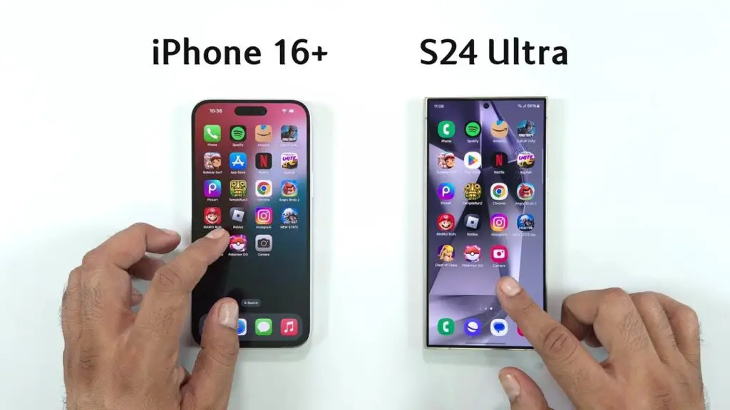 Samsung Galaxy S24 Ultra vs iPhone 16 Plus